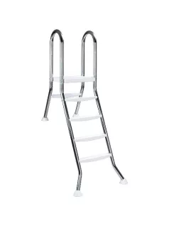 Létra rozsdamentes kétágú 4+1 fokos