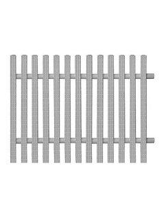 Túlfolyó rács egyenes fehér DS 300mm