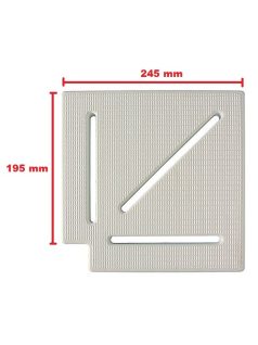 Túlfolyó sarok elem fehér 90° 195mm