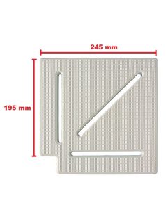 Túlfolyó sarok elem 90° Antracit 195mm 