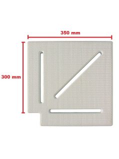 Túlfolyó sarok elem fehér 90° 300mm