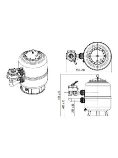 Gemas Filtrex szűrőtartály D450 8m3/h