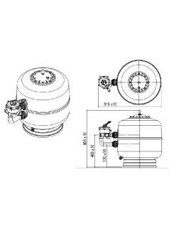 Gemas Filtrex szűrőtartály D630 14m3/h