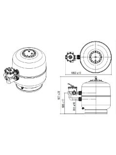 Gemas Filtrex szűrőtartály D710 21m3/h