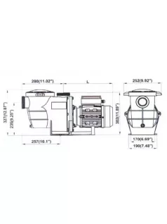 Basic 22m3/h szivattyú 1500W POOL PUMP#72548
