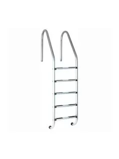  Medence létra rozsdamentes 5 fokos nagy ívű AISI304