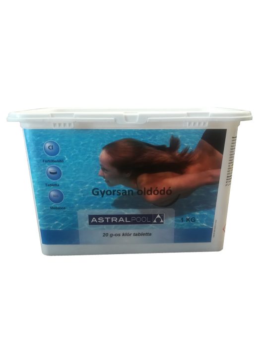 AstralPool gyorsan oldódó 30gr-os klórtabletta 1kg