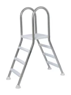 Létra rozsdamentes kétágú 3+3 fokos