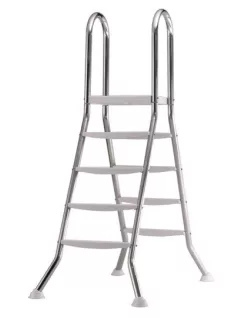   Létra rozsdamentes kétágú 4+4 fokos medenceméret 120cm 05521