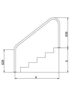 Medence korlát FX-05 rozsdamentes 1169x1829mm #87162260