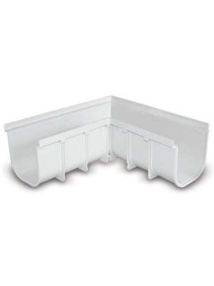 PVC Túlfolyó vályú sarokelem jobbos