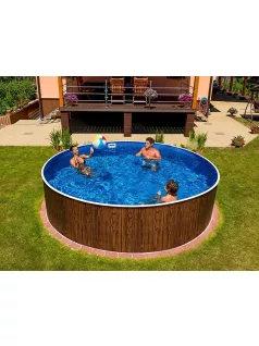 Azuro Wood medence kerek 3,6 x 1,2m / 0,5 mm fólia