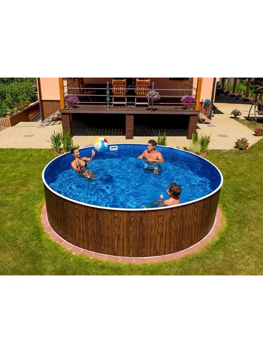 Azuro Wood medence kerek 4,6 x 1,2m / 0,5 mm fólia