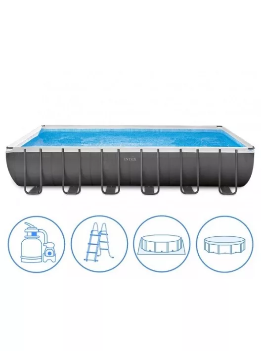 Intex medence Ultra XTR 975x488/132cm 8m3/h homokszűrővel #26374