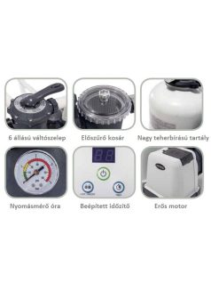   Intex Krystal Clear SX2100 homokszűrős vízforgató 6m3/h 250W #26646 