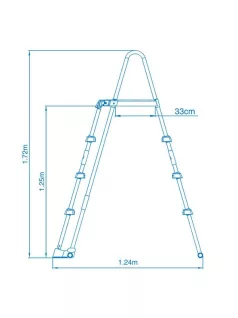 Intex biztonsági medence létra 122cm #28076