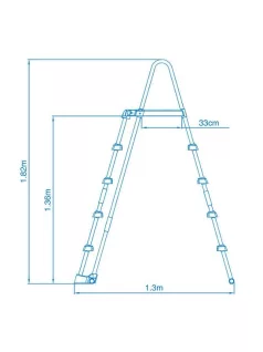 Intex biztonsági medence létra 132cm #28077