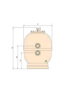 Fiber szűrőtartály D750 21m3/h
