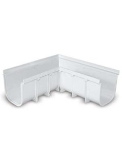 PVC Túlfolyó vályú sarokelem balos