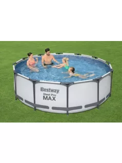   Bestway Steel Pro Max csővázas medence kerek 366x76cm 1,25m3/h papírszűrővel #56416