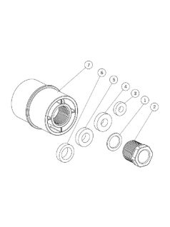   Astralpool Kábelátvezető gyűrű D50 mm-es csőre ragasztható tömszelecével #65286