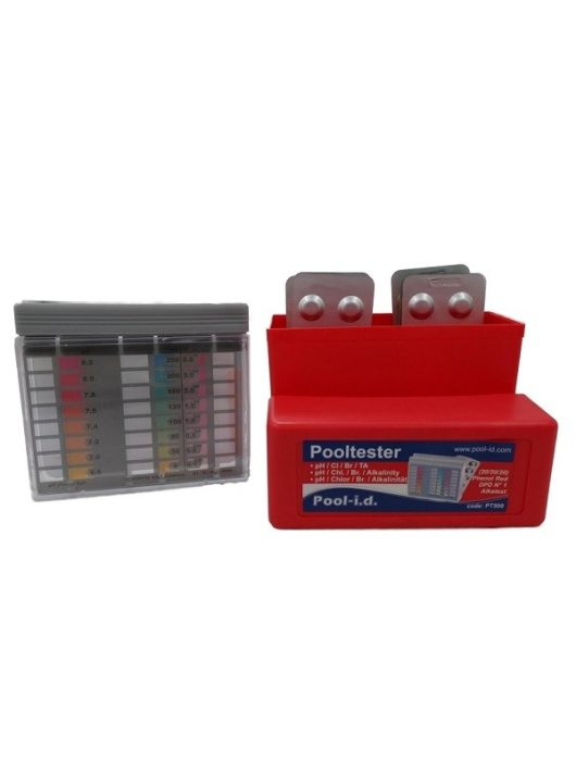 Pooltester PT500 pH+klór/bróm vízelemző készlet 20-20db tablettával