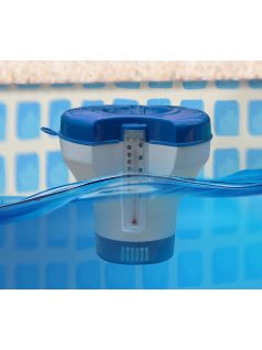 Úszó tabletta adagoló hőmérővel 200gr-os